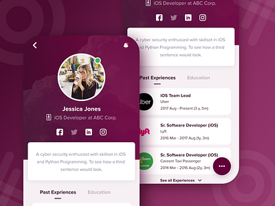 Slack - Concept User Profile UI