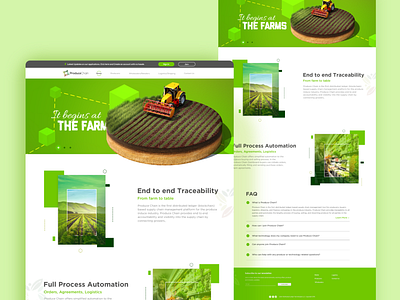 Produce Chain App Landing Page