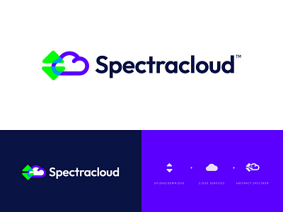 Spectracloud Website Logo Design branding cloud logo creative design graphic design illustration logo logo design website logo