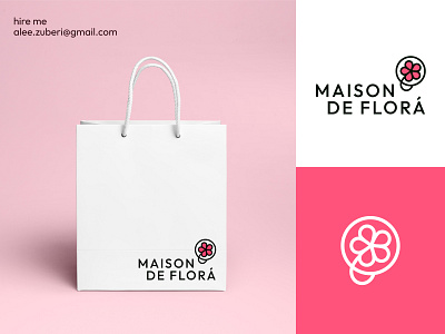 Maison De Florá - Logo Design by alee adobe illustrator flower shop logo graphic design logo design pakistan graphic design