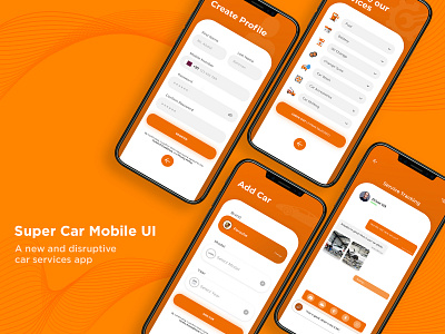 Super Car Mobile App UI Design adobephotoshop branding creative design design graphic design illustration mobile ui typography ui ux