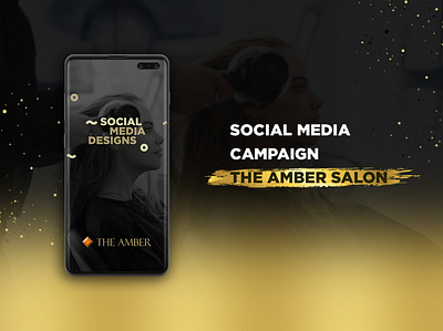 Social Media Campaign - The Amber Salon adobephotoshop branding branding design creative design design fame glam graphic design logodesign salon typography vector