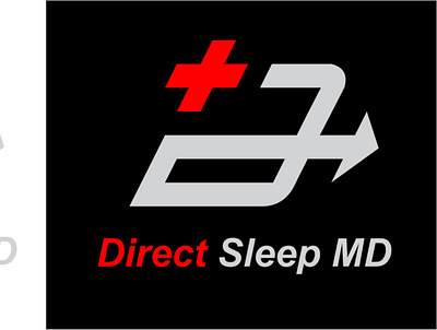 direct sleep md design icon logo vector