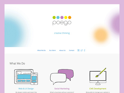 Updated Poego website css design icons illustration responsive ui ux web