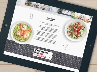 Cafe website initial concept design food responsive ui ux web website