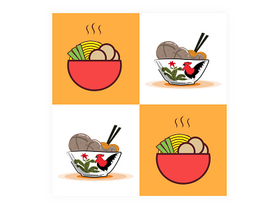 Logo Idea - Bakso Wongsolo bakso bowl logo noodles porcelain vector