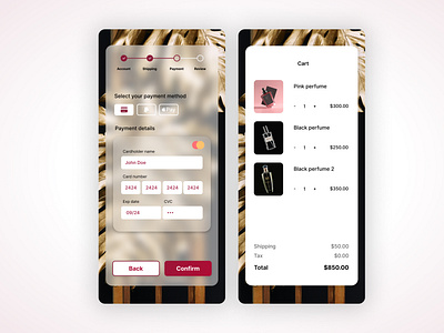 Perfume Site Checkout (Daily UI Challenge - 02)