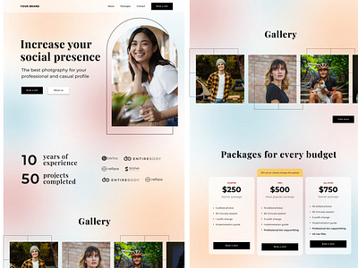 Photography Lading Page (Daily UI Challenge - 03)