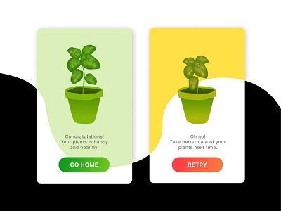 Plants App - Flash Message dailyui day11 flashmessage ui