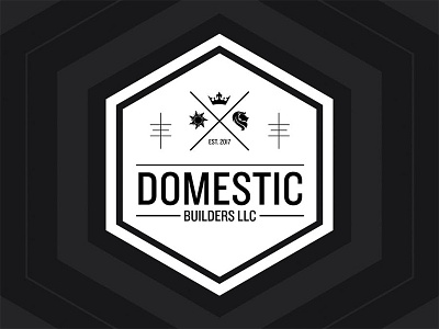 Domestic Builders architecture black brand branding builder bw logo