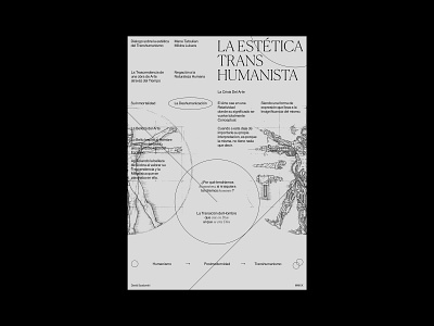 La Estética Transhumanista graphic design layout poster print transhumanism