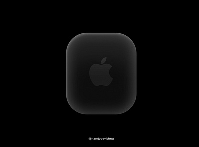 Apple Logo - Neon glass effect branding figma flat icon logo