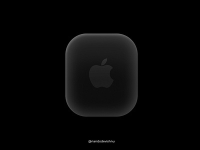 Apple Logo - Neon glass effect