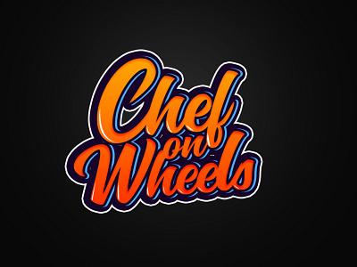 Chef on Wheels - Typography branding graphic design logo logotype photoshop typography