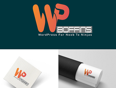 WP Boffins logo banner branding design icon illustration logo