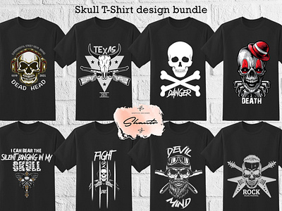 Skull T-Shirt Design Bundle 1