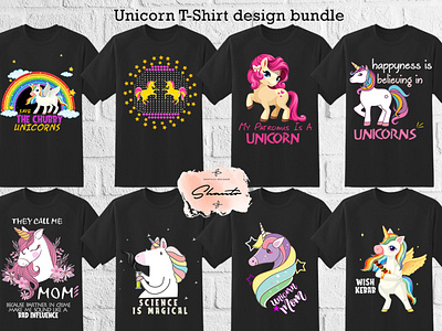 Unicorn T-Shirt Design Bundle 1 banner branding design minimal