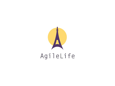 AgileLife airline booking branding illustration lifestyle logo paris simple sunrise travel