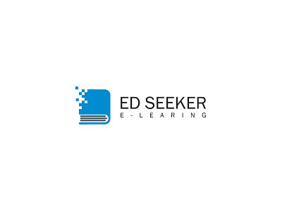 Ed Seeker blue book digital e learning education learning logo reading seeker