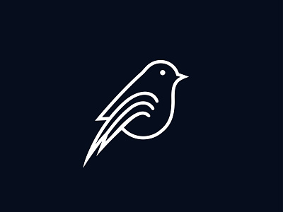 Songbird bird logo brand identity care lifestyle simple songbird vector