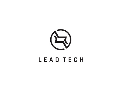 Lead Tech bussines concept connection sign simple logo symbol tech logo template