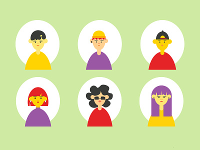 Avatars set avatars characters communication corporate faces female group head hipster human icon illustration male man people social vector woman