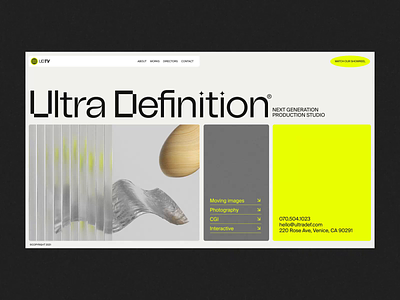 UltraDefinition® animation interaction design interface motion design ui ux web web design website