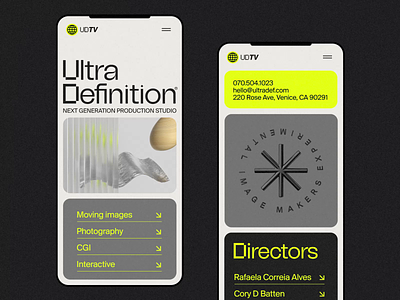 UltraDefinition® Mobile Screens 3d 3d design 3d designer animation animator interaction design interface ios mobile ui ux web web design website