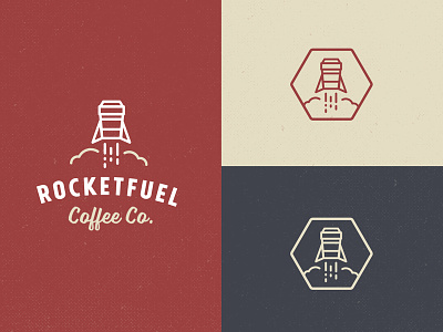 Rocketfuel Branding Development branding coffee icon illustration lettering logo rocket script type typography vintage