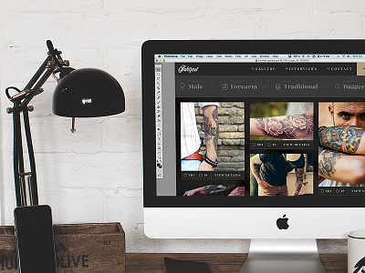 Inktrest Gallery Preview fashion header interface serif tattoo ui ux vintage web web design website