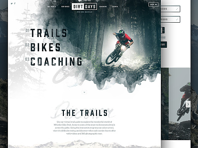 Dirtdays Website Concept bikes branding cycling interface logo mtb one page ui web web design website whistler