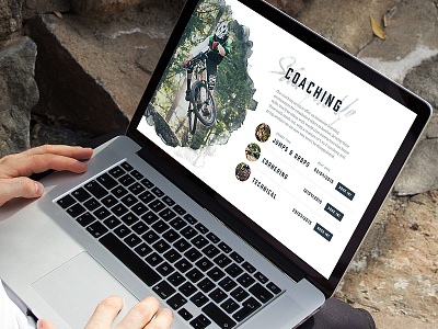 Dirtdays Coaching Section bikes branding cycling interface logo mtb one page ui web web design website whistler