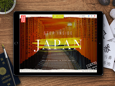 Step Inside Japan Landing Screen concept homepage japan landing page travel ui ux web web design website