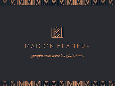 Maison Flâneur Branding brand branding bronze clean identity lettering logo m minimal script
