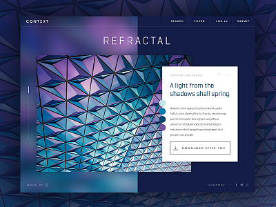 C O N T E X T / Refractal Style Tile branding clean interface logo logotype reflection ui ui daily ux web web design website