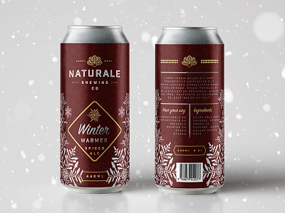 Naturale Brewing Co. Festive Edition Can Design 🎅🏼 ale beer brand brand identity branding brewery brewing can logo mock up packaging product design