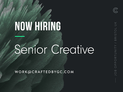 Now Hiring: Senior Creative branding career designer illustration job job ad opportunity web design