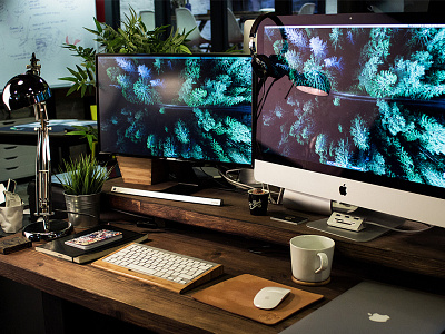 My Workspace designer desk imac macbook studio web design website workspace
