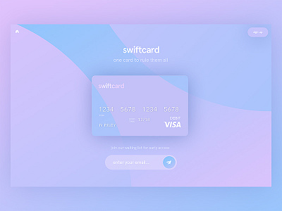 Swiftcard Sign-up / Day 03 card clean landing page minimal product ui user interface ux web design website