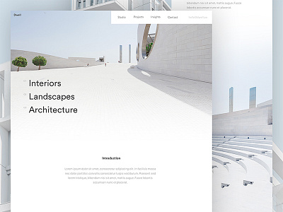 Dwell Homepage / Day 04 architect architecture clean home screen landing page lookbook minimal ui user interface ux web design website