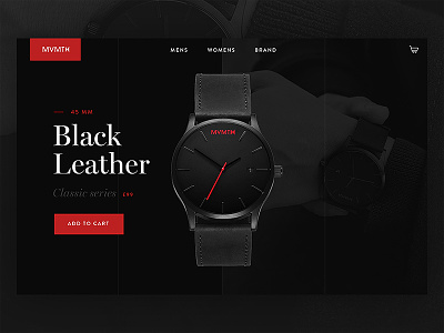 MVMT Watch Page / Day 09 branding ecommerce header product shop texture ui ux watch web design website