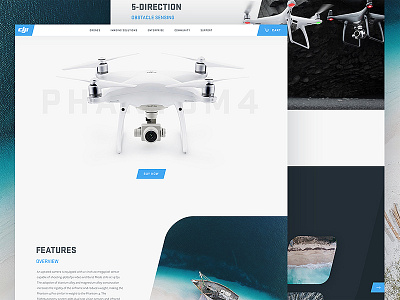 DJI Phantom Concept / Day 08 clean dji drone home screen landing page minimal portfolio ui user interface ux web design website