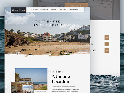 Coastal Holiday Home / Day 25 beach branding coast header holiday surf texture travel ui ux web design website