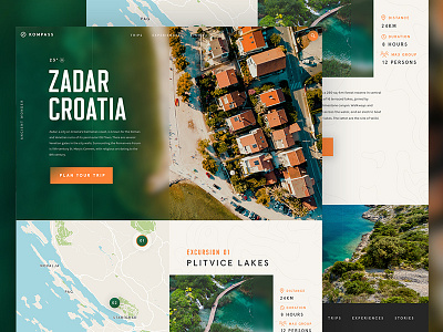 Travel Landing Page Zadar / Day 26 30dod colourful croatia interface landing page travel ui ux web design website