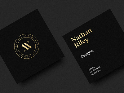 Personal Business Cards brand branding business cards foiling gold logo minimal stationery