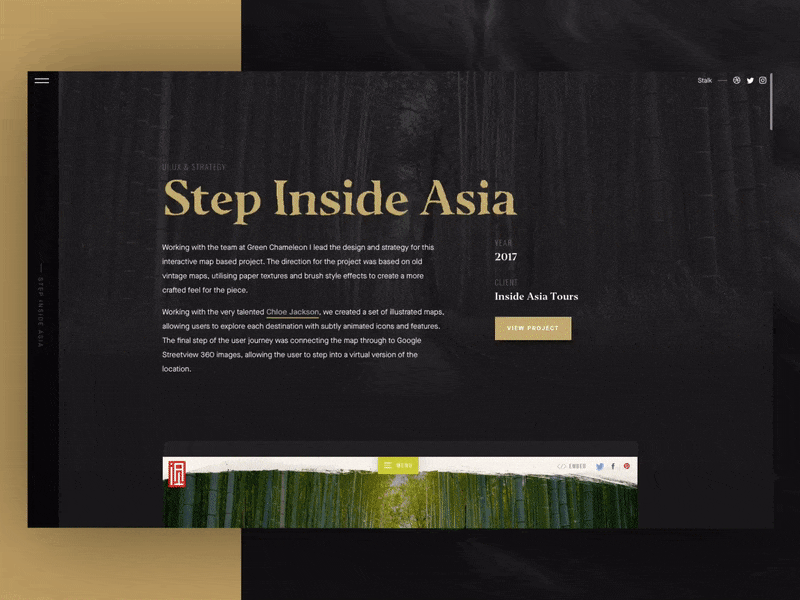 ⛩️ Step Inside Asia Case Study brand clean dark experimental folio marble portfolio ui ux web web design website