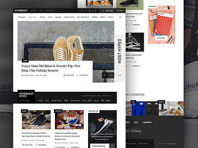 Hypebeast Pitch Concept concept hypebeast mag magazine minimal sneakers trainers ui ux web design website