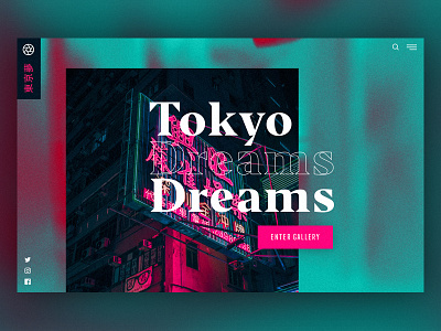 Tokyo Dreams Concept clean concept experimental japan landing page neon tokyo ui ux web web design website