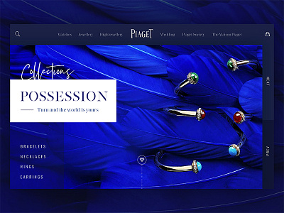 Piaget Collection Concept elegant fashion jewellery lookbook luxury premium ui ux web web design website