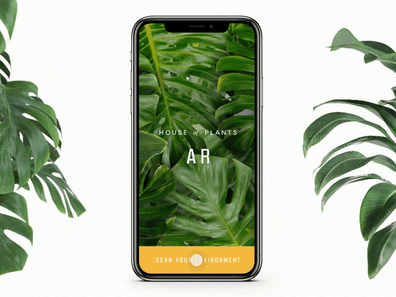 House of Plants AR Concept app ar augmented reality branding iphone x plants ui ux web website